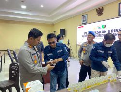 Polresta Manado Gelar Tes Urine Mendadak, Pastikan Personel Bebas Narkoba